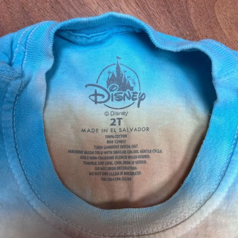 Walt Disney Disneyland Kids Mickey Mouse Tie-Dye T-Shirt Blue Multi Size 2T